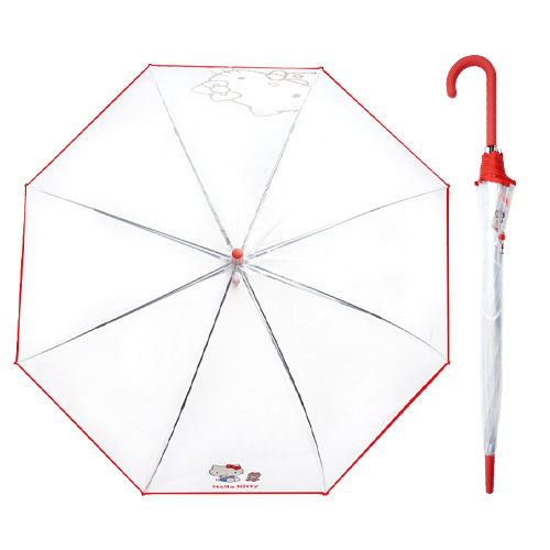 헬로키티 빅빼꼼 투명 비닐 장우산 60cm