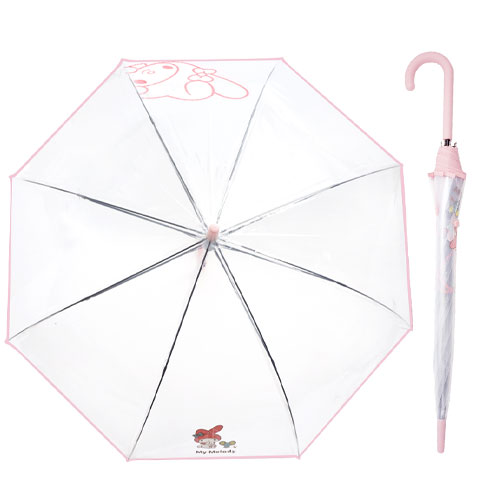 마이멜로디 빅빼꼼 투명 비닐 장우산 60cm